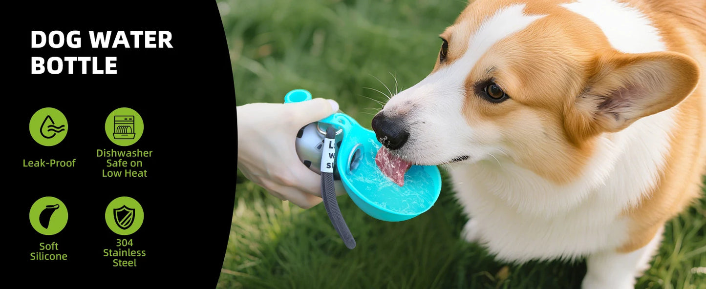 2-in-1 Tragbare Hundewasserflasche