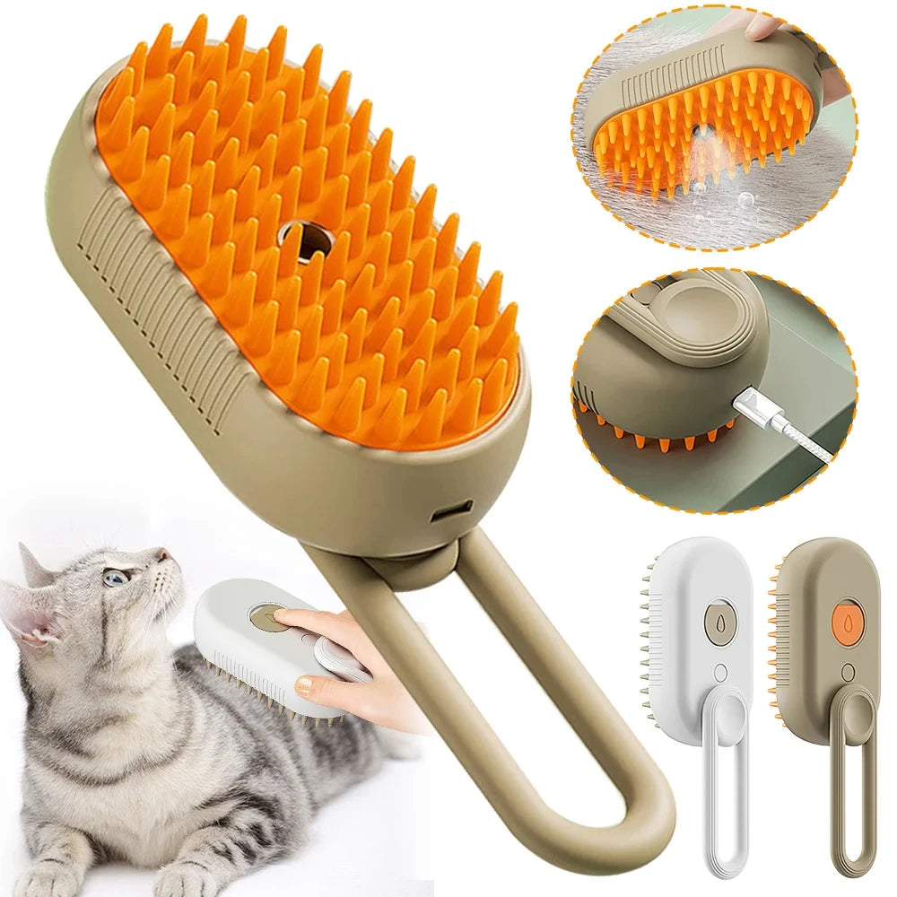 3-in-1 Dampfbürste für Hunde & Katzen