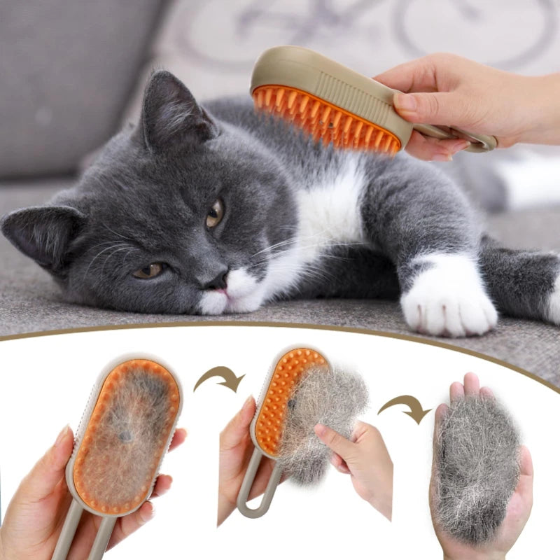 3-in-1 Dampfbürste für Hunde & Katzen